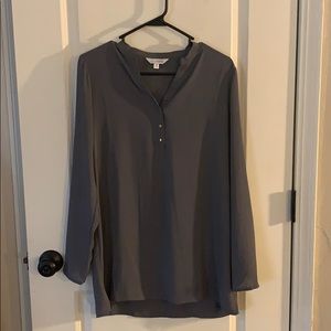 Gray long sleeved blouse